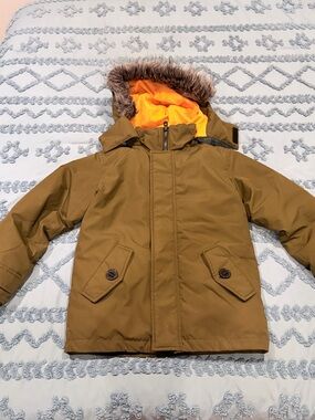 Wantdo Kids Winter Parka Jacket Size 6-7 Hooded Fleece Lined Coat